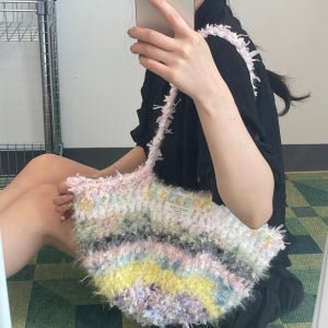 [코바늘 DIY 패키지] 알사탕 가방 랜덤 뜨개실 투웨이백
