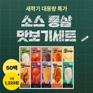 소스 통살 닭가슴살 맛보기 10종 100g, 50개