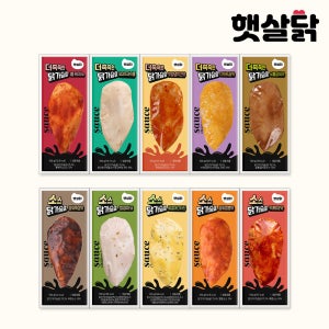 소스 통살 닭가슴살 맛보기 10종 100g, 50개