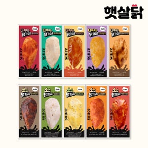 소스 통살 닭가슴살 맛보기 10종 100g, 50개