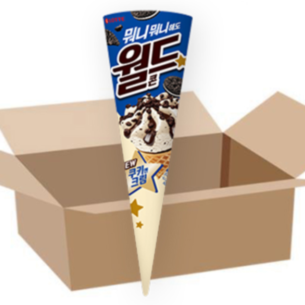 월드콘 쿠키앤크림 콘 아이스크림 간식