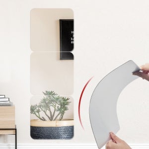 DGITEM 대형 붙이는 스티커 거울 안전 아기 부착식 거울 무타공 50X100