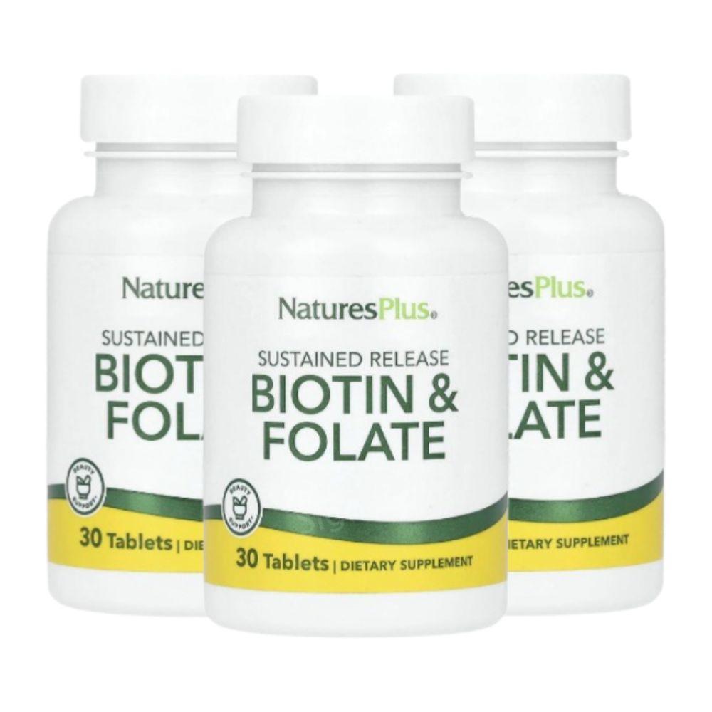 네이처스플러스 <b>비오틴</b> 엽산 비타민B 30정 3개 바이오틴 <b>폴레이트</b> <b>Biotin</b>