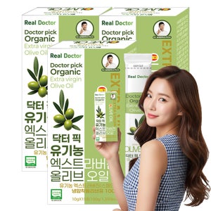 리얼닥터 닥터픽 유기농 스페인 엑스트라버진 공복 올리브오일 100% 150ml, 3개