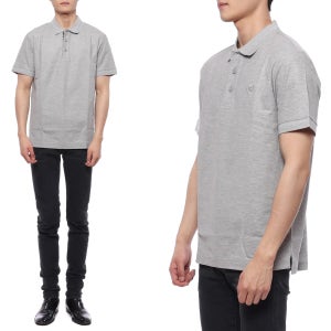 버버리 23SS 남성 피케 반팔티셔츠 8052966 PALE GREY MELANGE