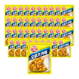 오뚜기 오뚜기카레 약간매운맛, 100g, 40개