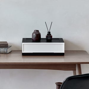 래폴드 서랍장 던블랙 에디션 400x120x420, 1단, 블랙바디 아이보리 캡