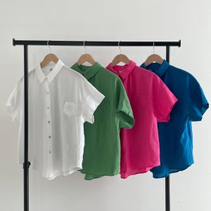 여름옷 린넨100 남방 루즈핏 반팔셔츠 55 77