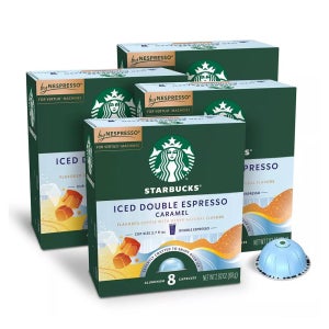 Starbucks 네스프레소 버츄오 호환 캡슐 8개입 4팩 아이스 더블 에스프레소 캬라멜 Starbucks by Nespresso