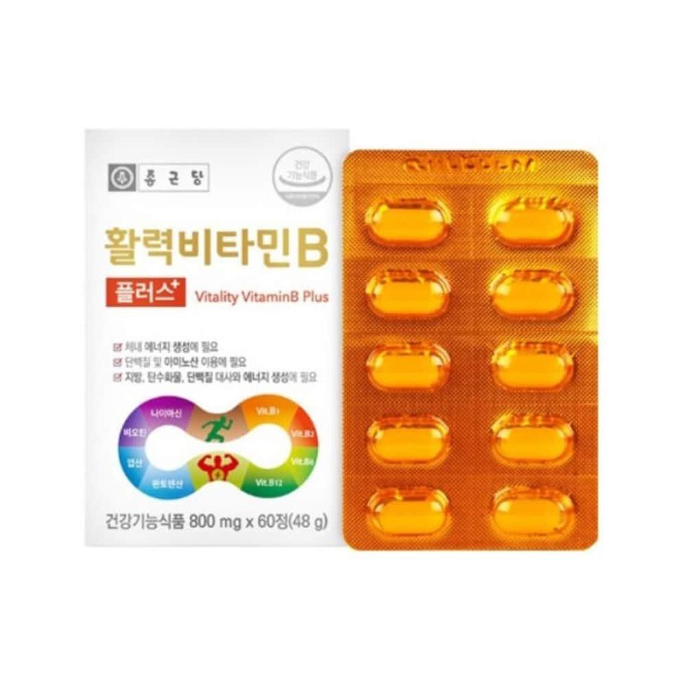 종근당 활력 <b>비타민</b>B 플러스 60정