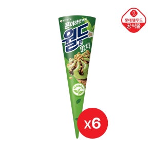 롯데웰푸드 월드콘 말차 160ml x 6개