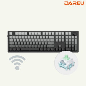 다얼유 EK106PRO 유 무선 기계식 키보드 게이밍 사무용 풀배열 스모키그레이 측각, 클라우드축