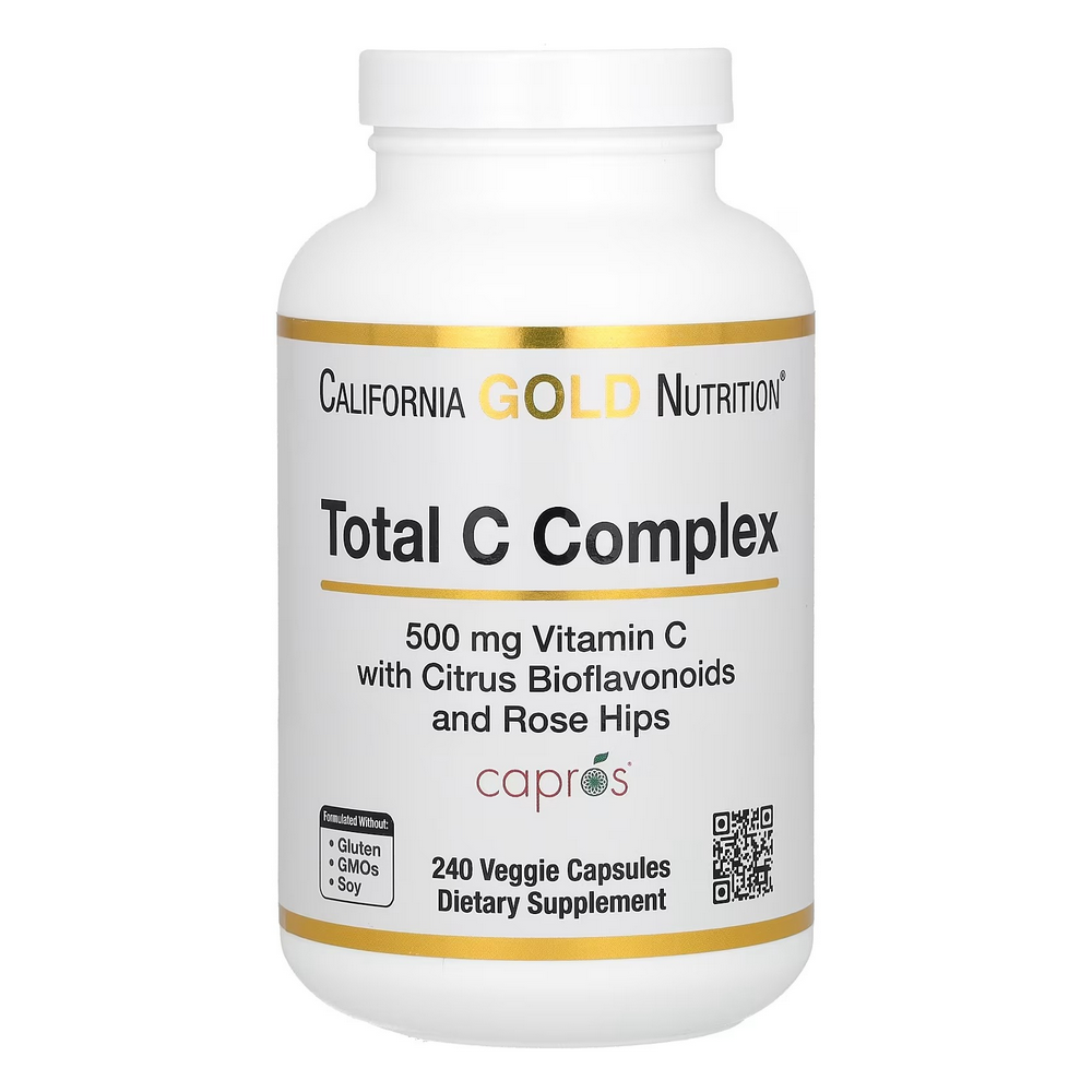 캘리포니아골드뉴트리션 <b>토탈 C컴플렉스 500mg</b> 아스코르브산 240베지캡슐