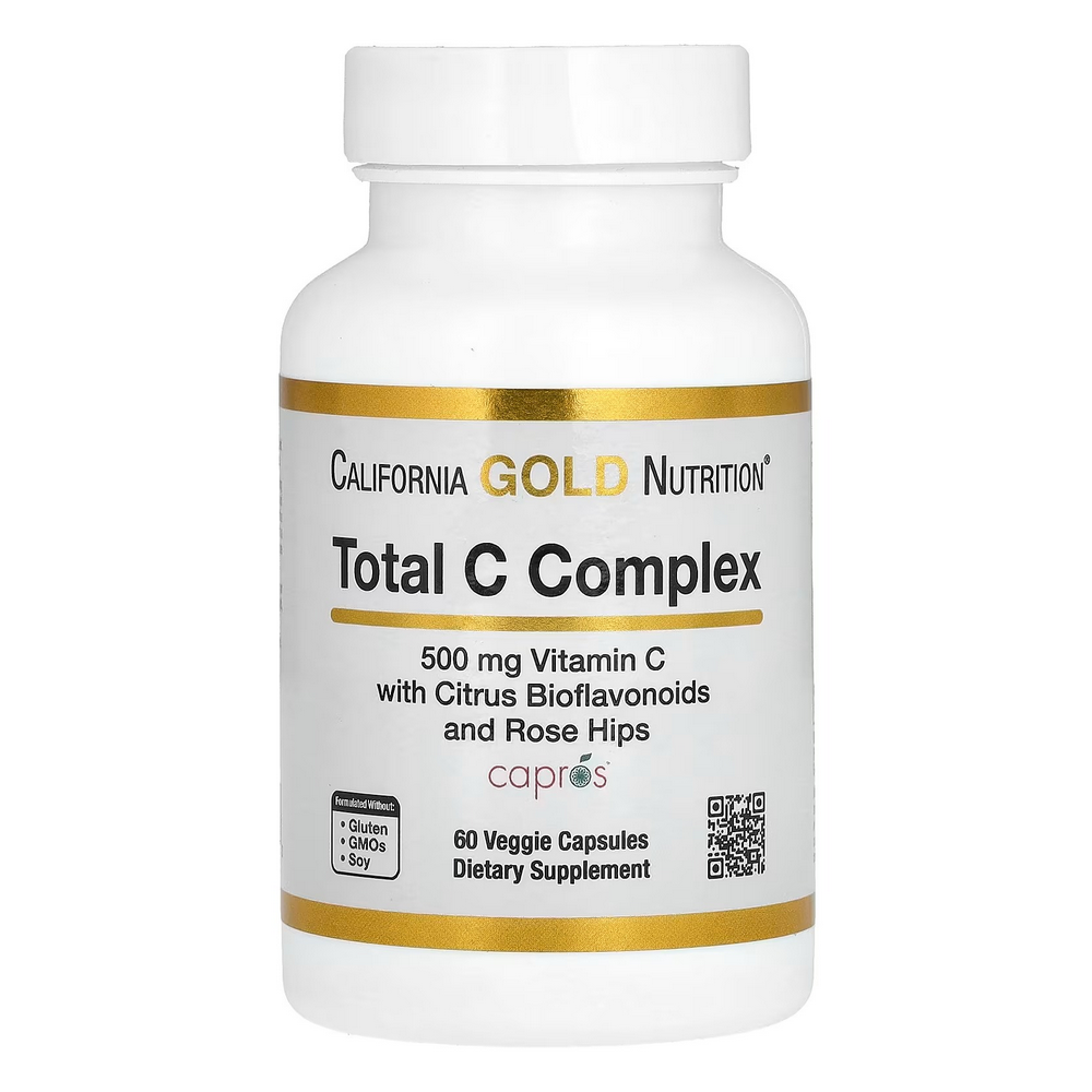 캘리포니아골드뉴트리션 <b>토탈C 컴플렉스</b> 위드 아스코르브산 500mg 60베지캡슐