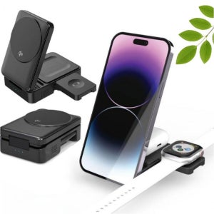 3in1 맥세이프 무선충전기 접이식 휴대용 고속충전 Qi2지원 +충전기 미포함+
