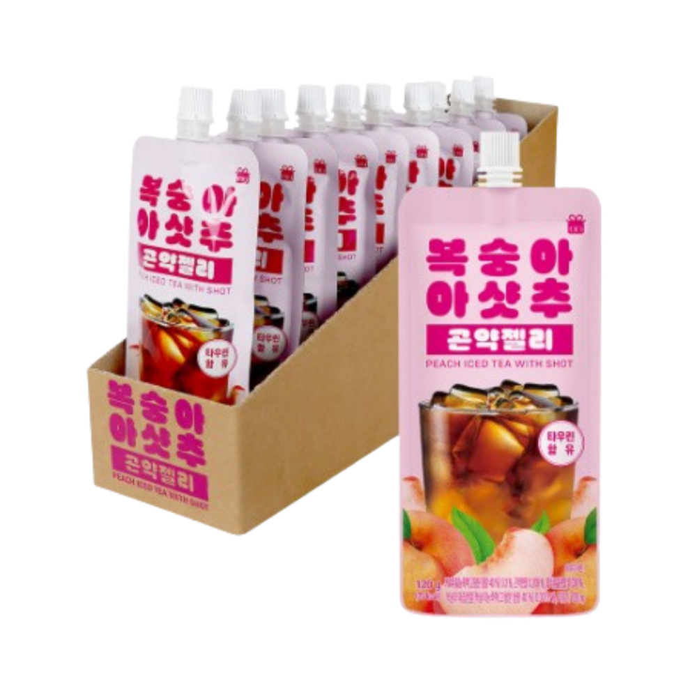 온실 복숭아 아샷추 곤약젤리 120g 10개 1타 아이스티 아메리카노 다이어트 간식