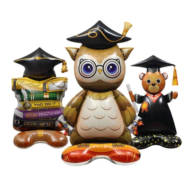 스탠딩 베어 올빼미 책 풍선 장식 대형 교실 준비 학교 졸업 파티 활동 1. 대학원 PHD