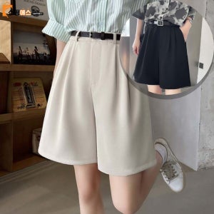 여름 시원한 여성 반바지 슬랙스 5부 쿨링 냉감 정장룩 출근 반바지