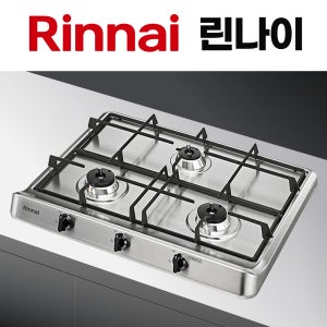 린나이 3구 가스쿡탑 빌트인 스테인레스 가스레인지 매립형 RBR-S3001D