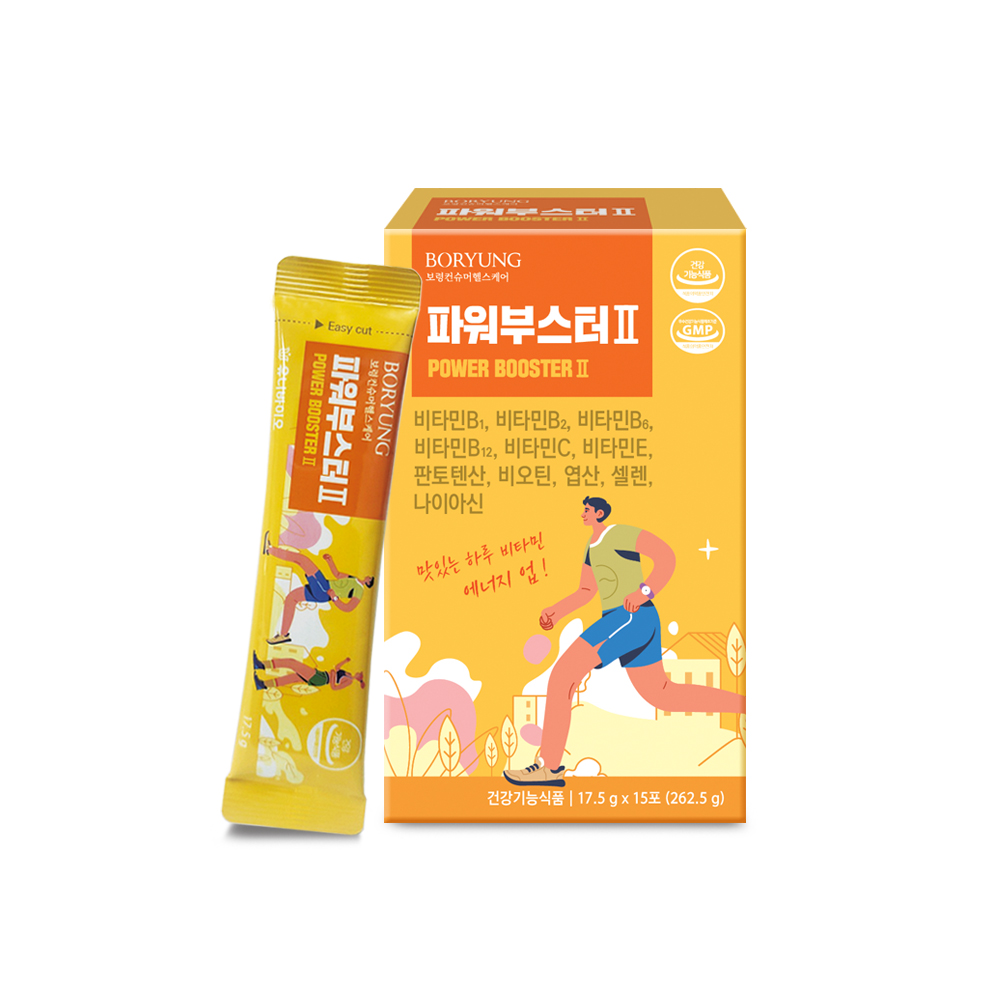 보령 파워부스터2 15포x1박스 마시는 멀티<b>비타민</b> <b>종합</b>영양제