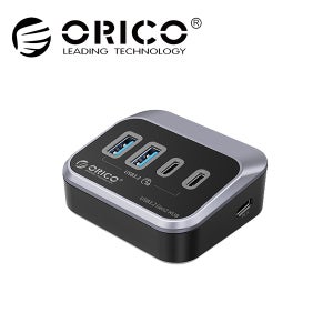 [오리코 국내 대리점] ORICO M32A2C-G2 (블랙) USB 4포트 허브 무전원 & 유전원 겸용 10Gbps C타입 USB허브