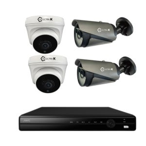 JWC 밝히는 CCTV 800만화소 4K 자가설치 세트 4채널 4대 실내2 실외2