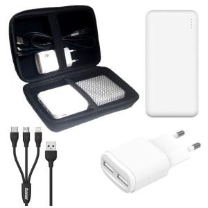 여행용 충전기세트 휴대용 보조배터리 케이블 파우치
