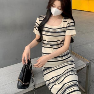 여름원피스 여성 스퀘어넥 데일리 하객룩 데이트 오피스 여리핏