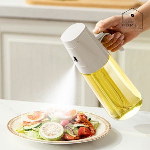 바이퀸 올렌조 2way 오일 디스펜서 스프레이 500ml 기름 유리 병 분무기 용기