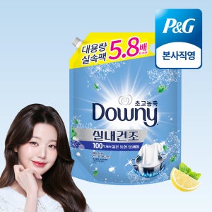 다우니 실내건조 삶음 탈취 민트&시트러스 초고농축 섬유유연제 리필 4.1L 1개