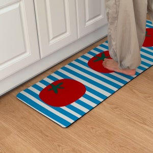 더블유그린 주방매트 규조토 부엌 욕실 미끄럼방지 빨아쓰는 매트 토마토 120x40