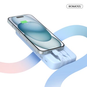 로모스 PHC10 케이블일체형 보조배터리 10000mAh 15W 고속충전