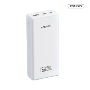 로모스 보조배터리 20000mAh, PRC20 화이트 15W 빌트인케이블 동시충전