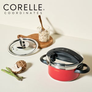 [코렐] 코디네이츠 원터치 압력밥솥 2IN1(레드펄)