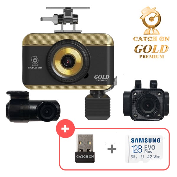(출장장착) 캐치온 골드 프리미엄 블랙박스 3채널 (페달카메라 미포함)+64GB