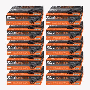 크린스킨 블랙마스터 니트릴장갑 블랙 6.3g 100매 X 10통