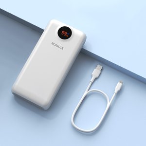 로모스 보조배터리 여행 캠핑 30000mAh, SW30PF화이트 22.5W 고속충전