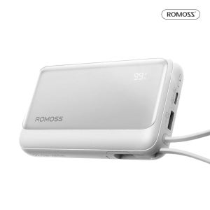 로모스 보조배터리 20000mAh, PEP20 화이트 22.5W 고속충전 빌트인케이블