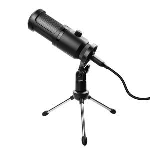 Coms RGB USB 콘덴서 마이크 A to B타입+C타입 변환 젠더포함 192KHz 24Bit 음성 녹음 음소거 터치 1인 미디어 인터넷방송 MT719