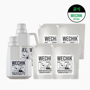 위칙 9중효소 EM Plus 세탁세제 1.5L 2개 + 리필 1.2L 4개