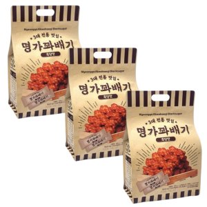 명가 꽈배기 낱개포장 지퍼백 한입 미니꽈배기 흑당맛, 500g, 3개
