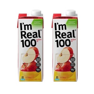 아임리얼 100 사과 풀무원 탕비실 음료 티타임 손님접대 회사 사무실 팬트리 730ml 2개 730ml