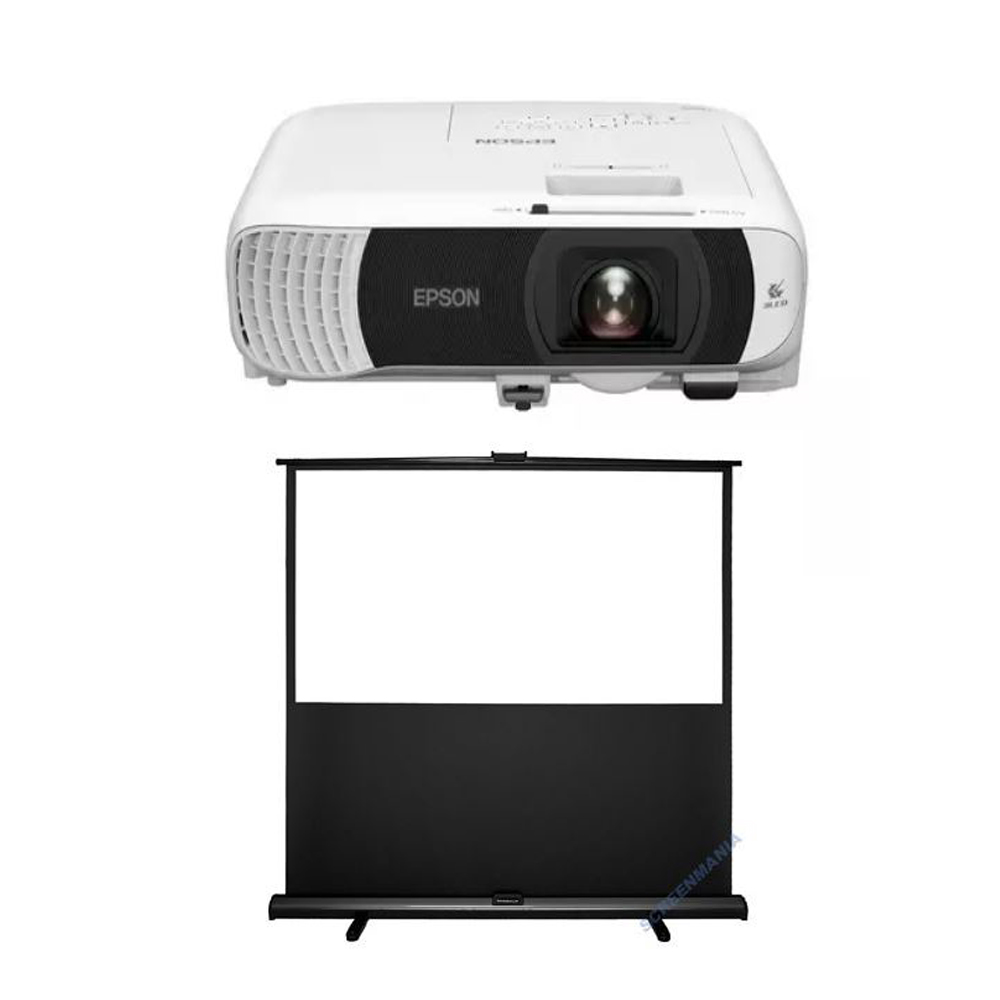 엡손 EB-W55 프로젝터 + 그랜드뷰 포터블스크린 GXP-80H 스크린 패키지