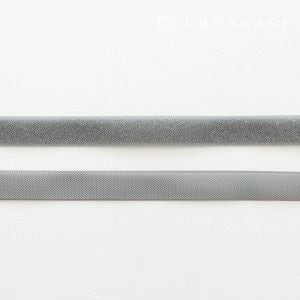 벨크로 찍찍이 25mm 재봉용 벨크로테이프 1마 양면 세트 회색