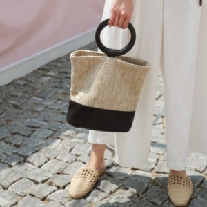 여름 링 핸드 라탄백 왕골가방 버킷백