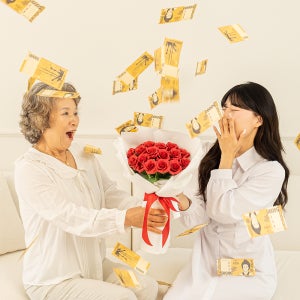 돈 벼락 부모님 생신 용돈 이벤트 환갑 어버이날 꽃다발 용돈박스 장미 레드