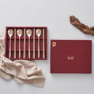 놋반 안성 방짜유기 유기수저 4인 단아한 수저세트