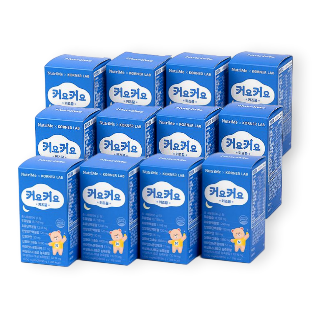 커요커요 키 즈꿈 어린이 우유 칼슘 초유 <b>성장기</b> 영양제 품 칼마디 아연 60정, 12개