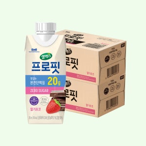 셀렉스 프로핏 완전단백질 드링크 딸기초코, 250ml, 36개