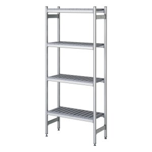 아톤 베란다 수납 770 400 1710 실버 알루미늄 4단 선반